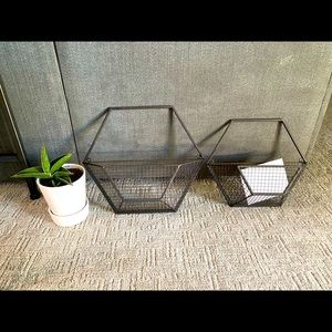 Hexagons hanging baskets (pair of two)